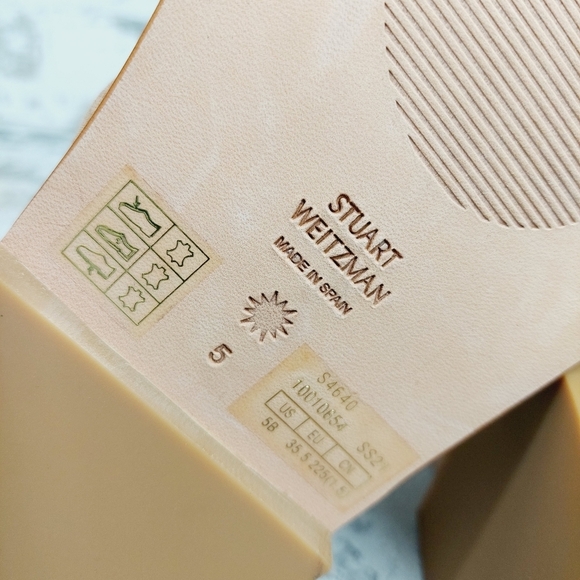 New STUART WEITZMAN Strappy Padded Kora Square Toe Block Heel Lace-Up Sandal A91 - Picture 10 of 11